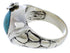 Turquoise Authentic Sterling Silver Flower Ring Size 6-1/2 UX33350